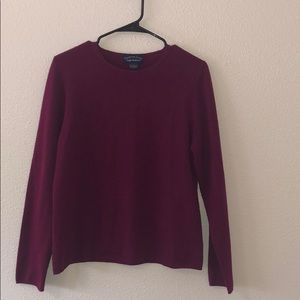 Berry colored cashmere sweater